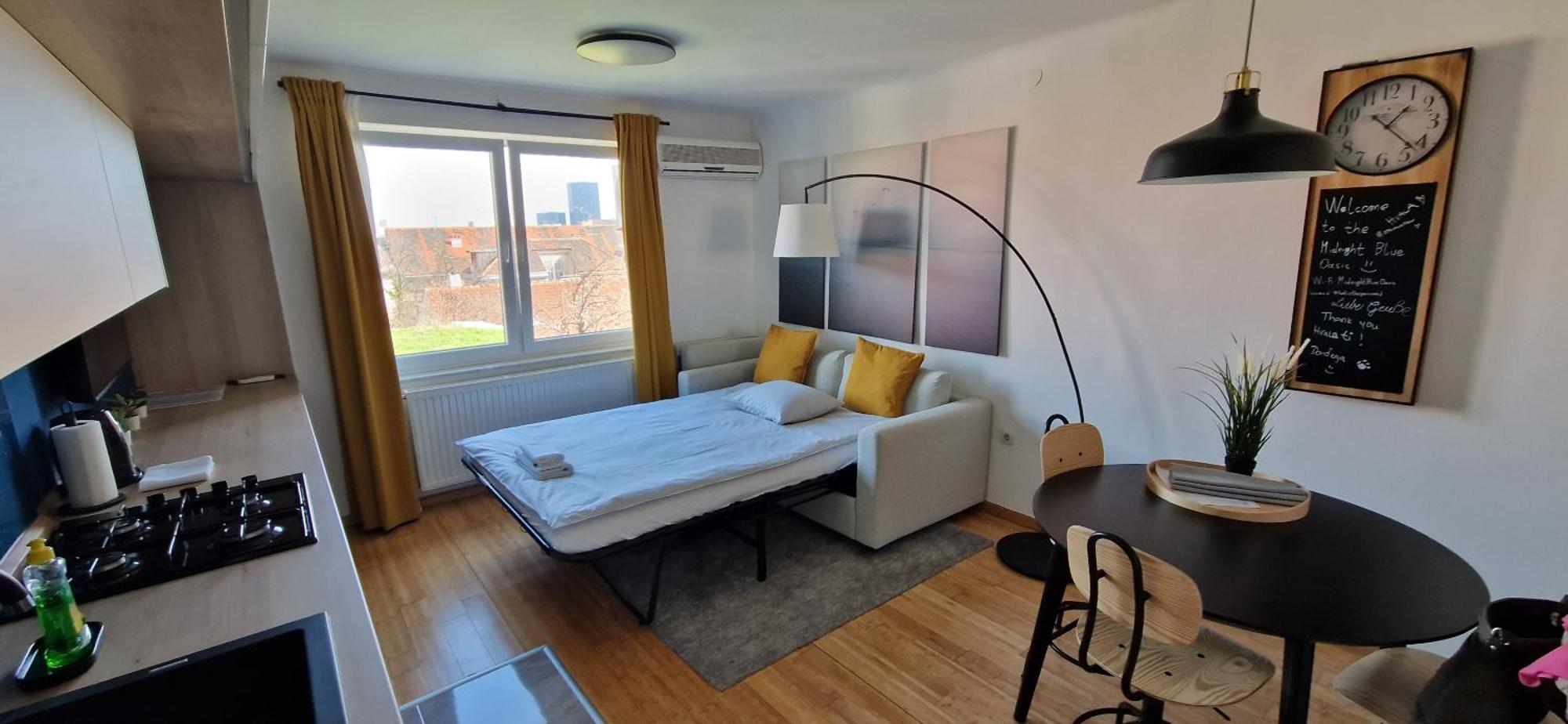 Ferienwohnung Midnight Blue Oasis - Center, Free Parking Zagreb Exterior foto